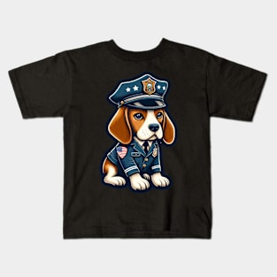 Beagle Police Kids T-Shirt